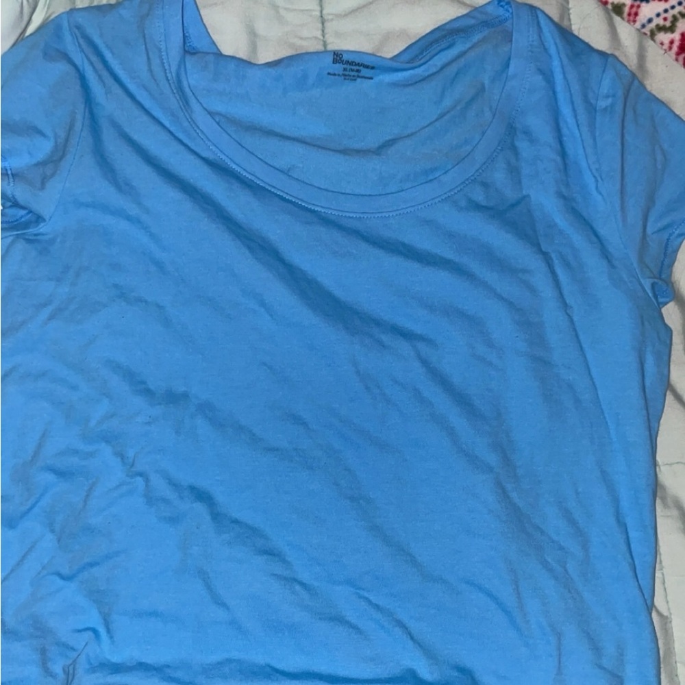 No Boundaries Light Blue Short Sleeve Tee